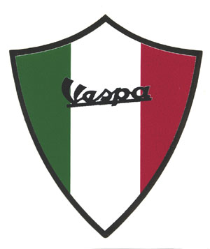 Αυτοκόλλητο Vespa - ιταλική σημαία. Ιδανικό για δώρο!!!