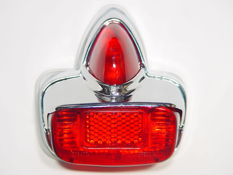 Rear light  for Vespa model 1958-1965(VBB,VNA,GS160etc) chromed plastic included rubber