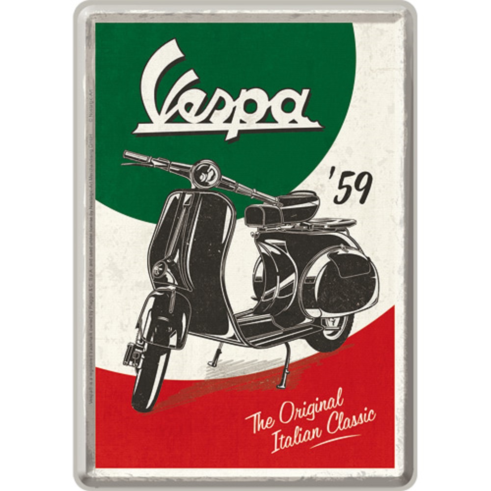 Metal card "The original Italian Classic" Perfect for a gift
