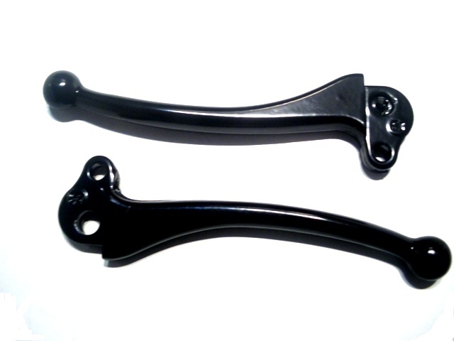 Pair of levers for Vespa PE-PX-Rally-Sprint. Black
