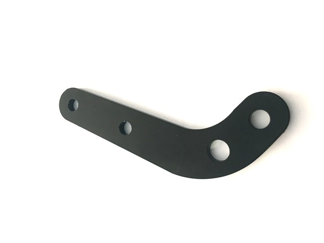 Mirror bracket black left-right for Vespa PE, PX (with front disc-brake), Sprint, Rally, SS180. Finest quality and endurance.