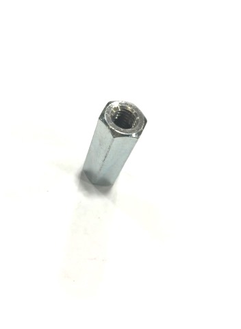 Distance Nut M8mm, hexagonal 13mm, zinc plated, h 24.0mm, cylinder cowling, for Vespa PX200, T5, Cosa, Rally, SS180, GS160 also for Lambretta LI, LIS, SX, TV, DL, GP.
