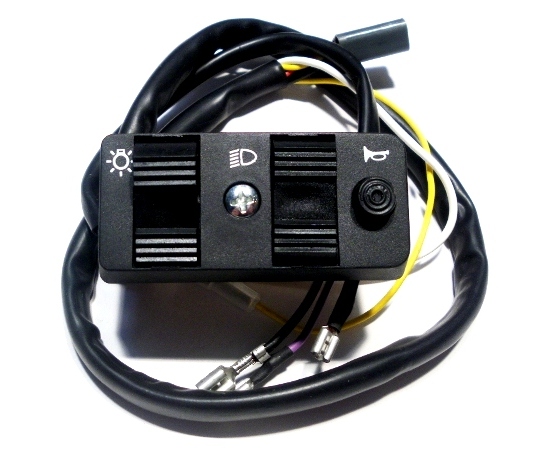 Light switch Vespa PK 50S, 5 wires + 1 multi plug (3 pins)