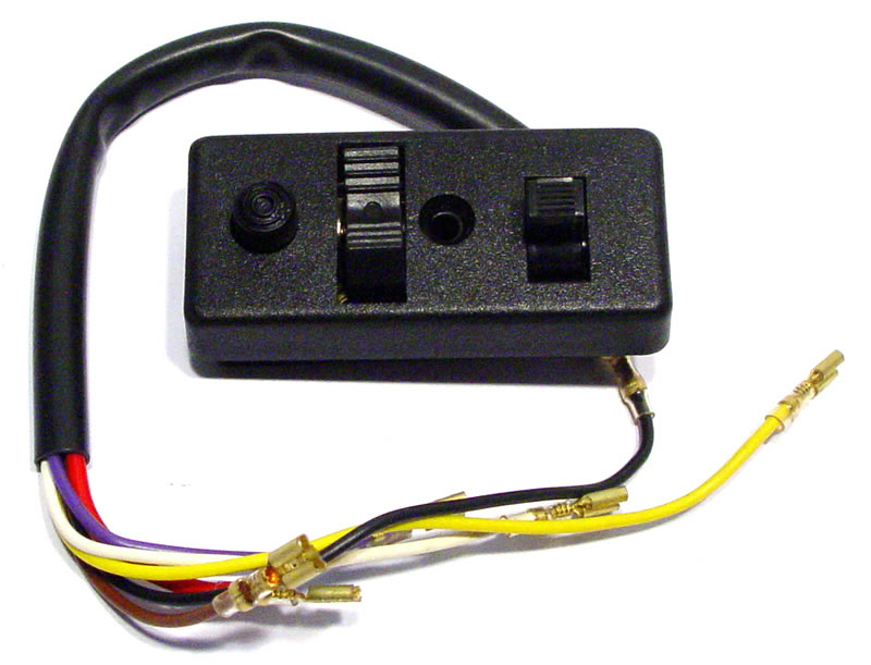 Light switch for Vespa PE 200 with 6 cables. For old type Vespa without indicators.(1978-1982)