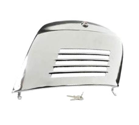 Engine door chromed with lock and grill for Vespa 50 - Special - Primavera