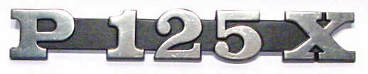 Σήμα "P125X" καπό Vespa PE