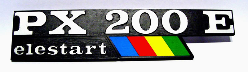 Σήμα "PX 200E elestart" αριστερό καπό
