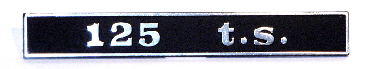 Rear emblem "125 t.s."