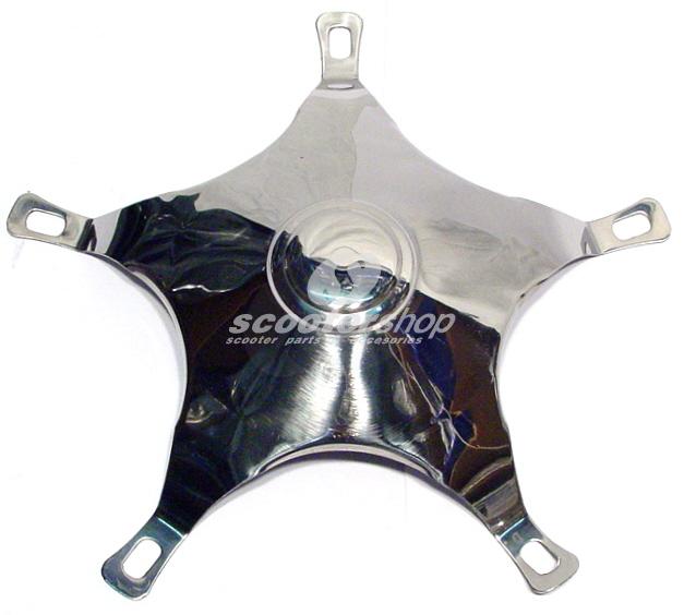 Hubcap star stainless steel (for Vespa with disc brake)