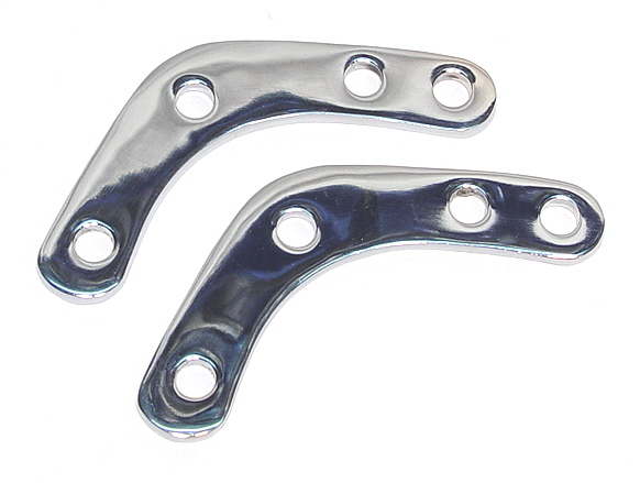 Mirror mounts left and right polished, stainless steel for Vespa PE-PX (πριν το 1998), Rally, TS, GT, GTR, SS180.