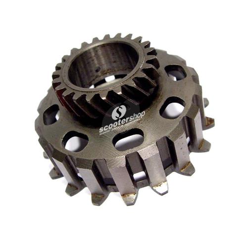 Clutch plate pinion Vespa PX 200, 22 d. Can be fit to Vespa 200, just to have shorter gear box. Can be fit to PX125-150, if we need longer gearbox