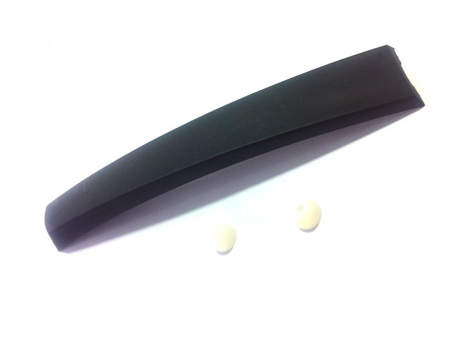 Mudguard Crest square plastic grey - black, for Vespa PE - PX, pin distance: 95mm, l 180mm, w min 20,5mm, w max 30,5mm