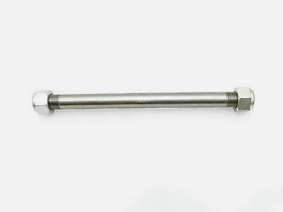 Lambretta long engine axle center bolt with nuts and washers. (for silentblock code T111, 06721, 13021)