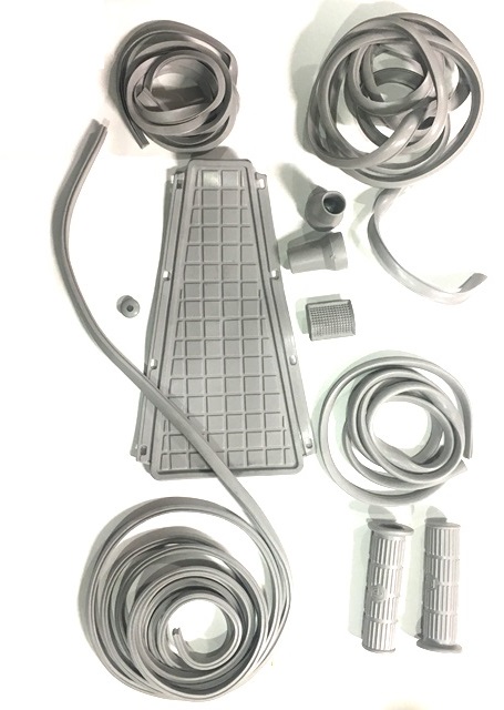 Restoration rubber kit grey for Vespa PE 80-125-150-200 from 1978 to 1983.