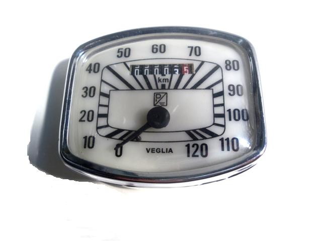 Speedometer for Vespa 150 GS VS2-4, 120 km/h, white face plate