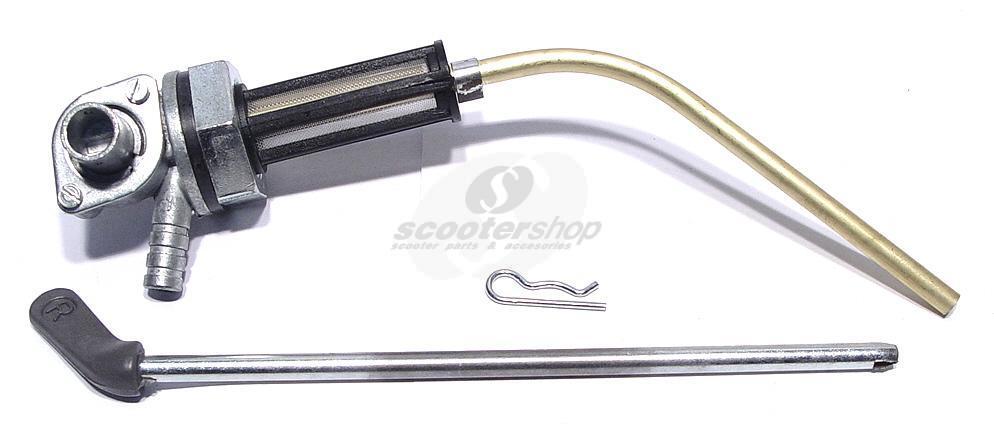 Fuel Tap for Vespa PK 50-125, TS, 160 GS,180 SS , Rally, PX, T5, with lever, with reserve