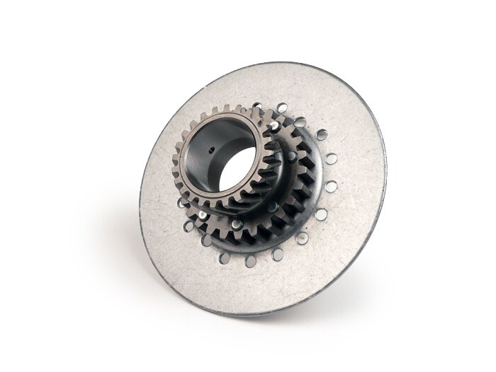 Clutch plate pinion Vespa PX 200, 22 d. Can be fit to Vespa 200, just to have shorter gear box.