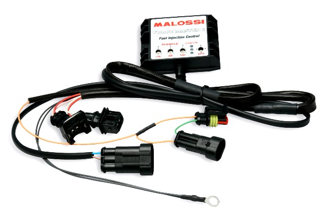 ForceMaster 2 electronic controller Malossi for Vespa GTS, GTV, GT 250cc. With 4 fuel injection and ignition modules.