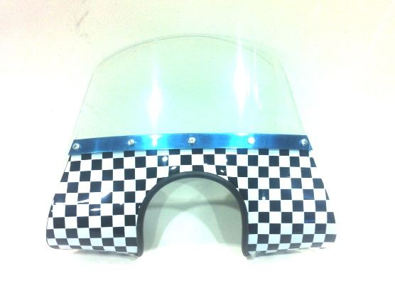 Flyscreen small checkered for Vespa 50 (vespino), complete with mounting material .