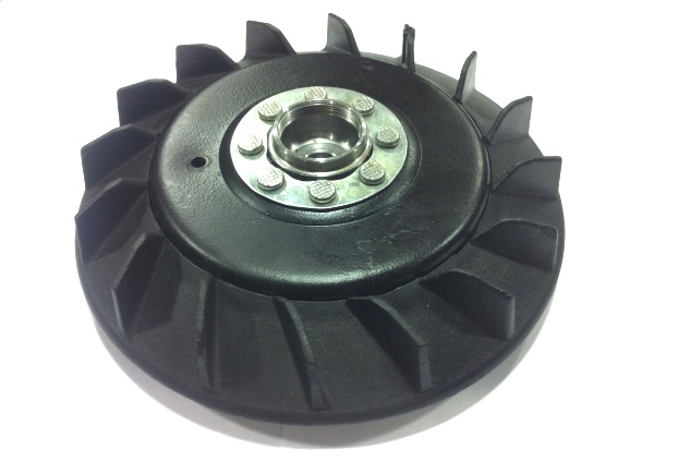 Flywheel SERIE PRO HP4 2014, for pick-up ignition, 1000 gr, for Vespa 50-125, PV, ET3, PK50SS-125 S, black, cone 19/20mm, M10.