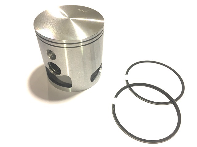 Piston for alluminium cylinder 63mm Pinasco , for Vespa with 2 ports.