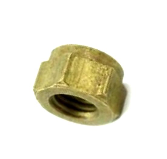 Nut 7 mm bronze for the fitting of the exhaust of Lambretta.