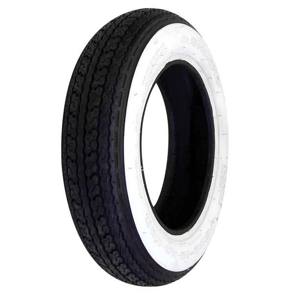 Tire Shinko 3.50-8 SR550 with white wall tubetype