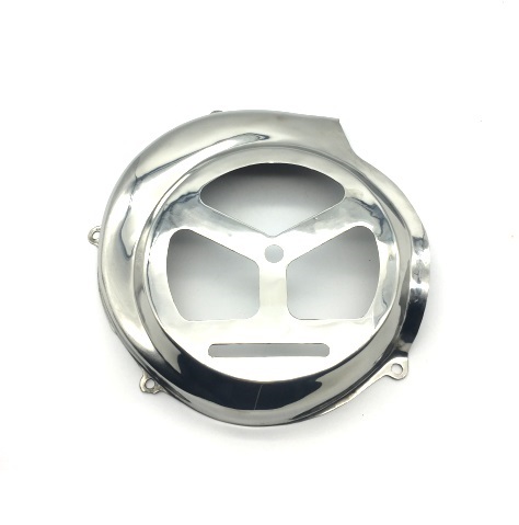 Flywheel Cover "GS 150 Style" for Vespa PX125-150-200  with electric start, stainless steel