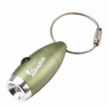 Key Chain Forme LED torch light, Vespa, green,