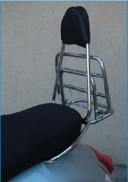 Luggage carrier rear Cuppini chromed for automatic Vespa LX-ET2-ET4 50-125-150cc (the backrest with code:174 is extra)