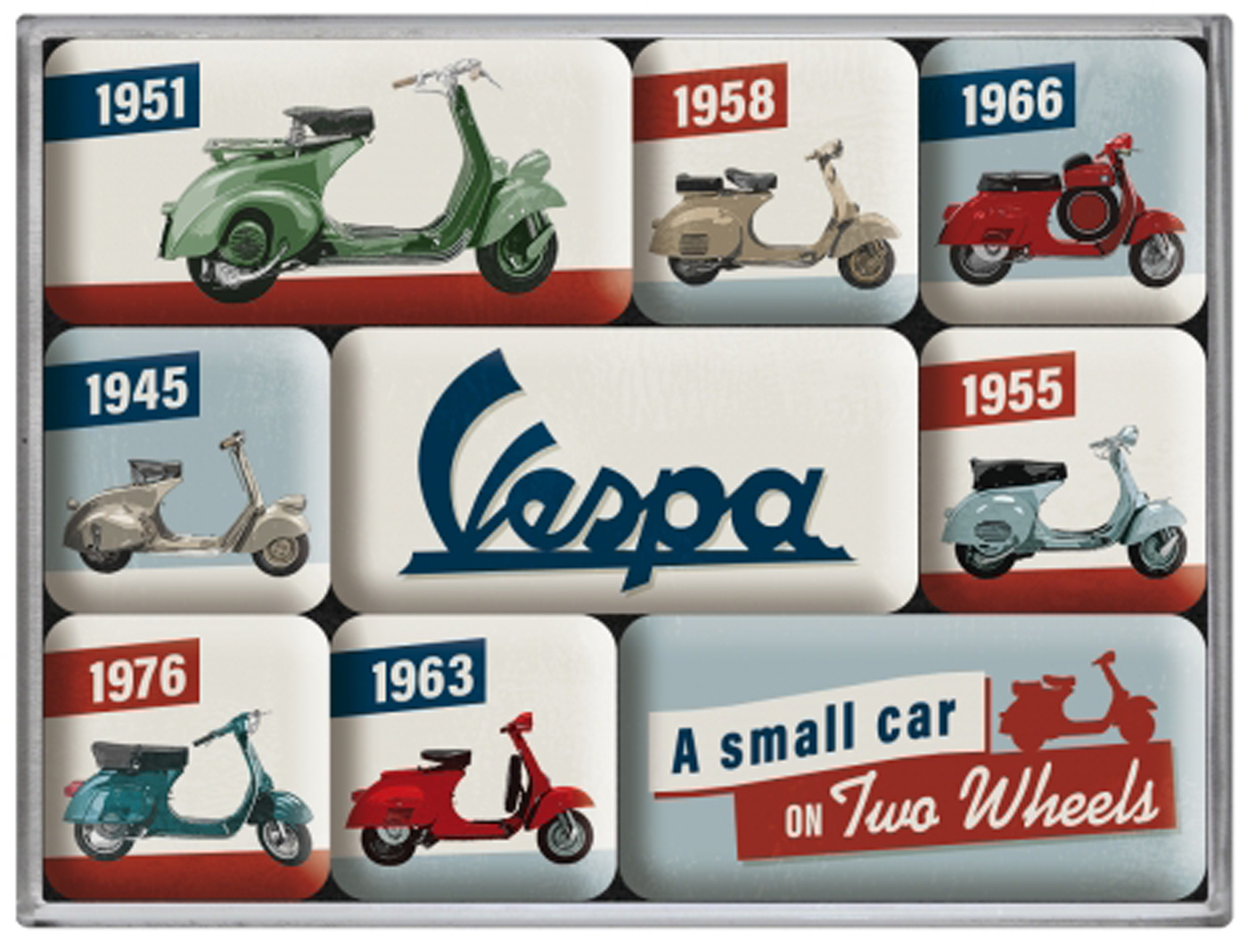 Magnet metal set Vespa Perfect for a gift