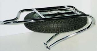 Luggage carrier rear Cuppini for Lambretta 1st & 2nd serie with wheel holder