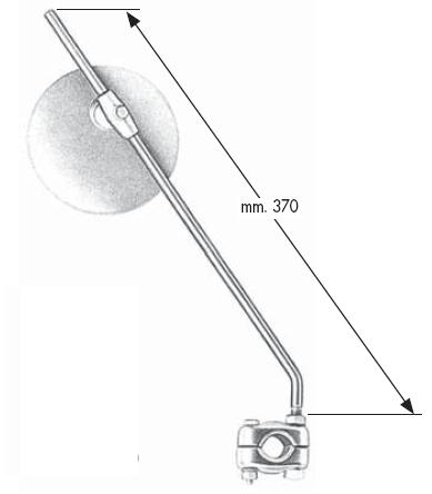 Καθρέφτης ρυθμιζόμενος δεξιός - αριστερός χρώμιο (βάση με σφιχτήρα) με διάμετρο 100mm