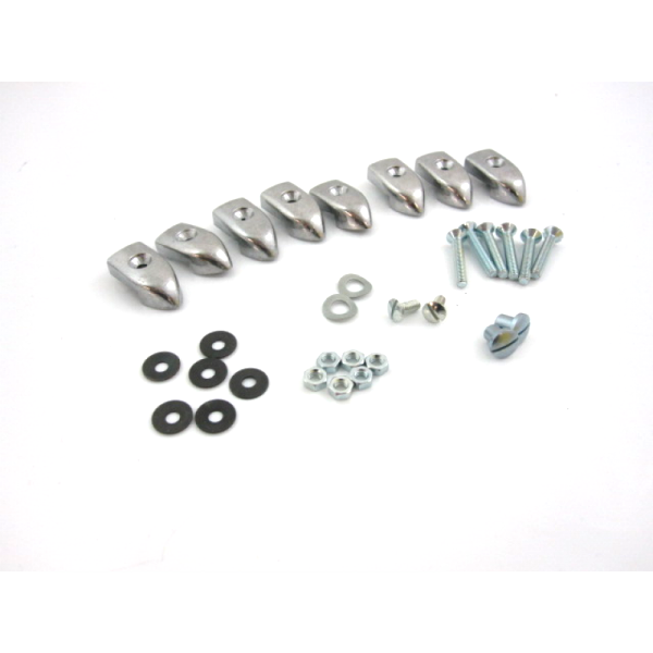 Floor board alluminium ends kit (including screws )for Lambretta III series. code C301/k