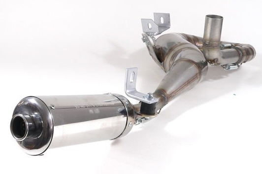 Racing exhaust JL Exhausts for Vespa Rally-PE-PX 200. Right hand