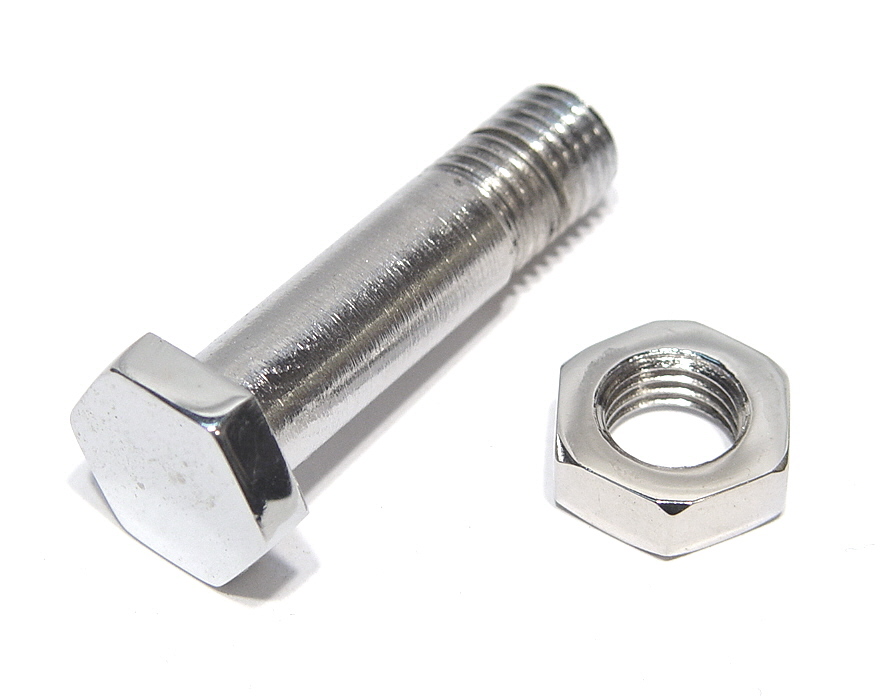 Fork link bolt and nut chrome (you need 2)
