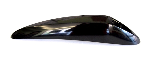 Mudguard crest Piaggio black for Vespa S 50-150cc. Length: 187mm, rivet distance: 95mm.