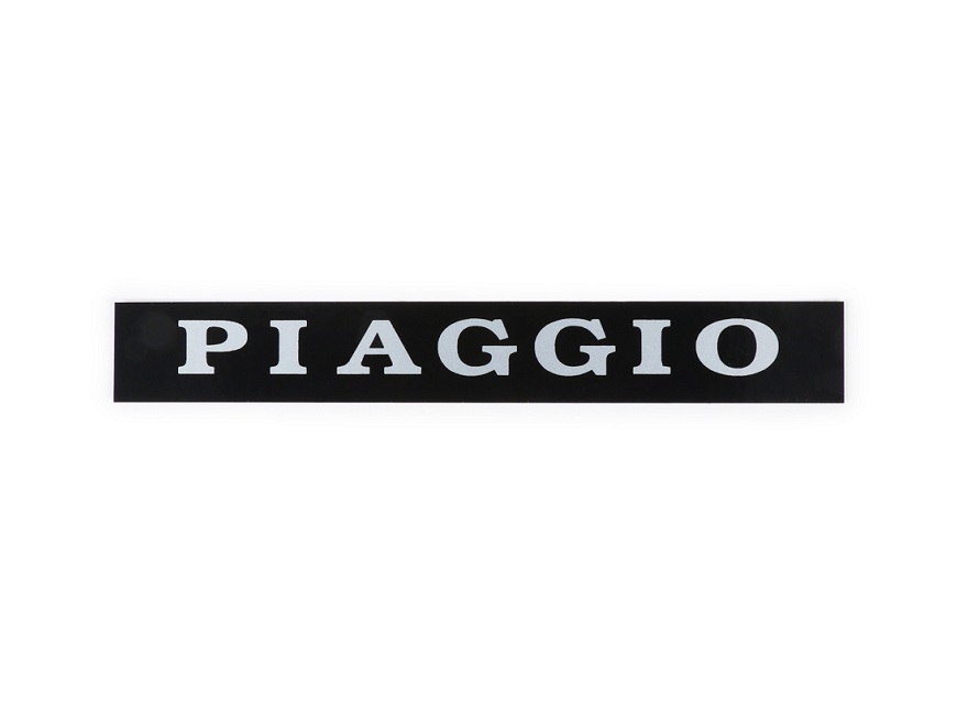 Αυτοκόλλητο σήμα Piaggio πλαστικού σέλας Vespa P80-150X, PX80-200E, ​P150S, ​P200E