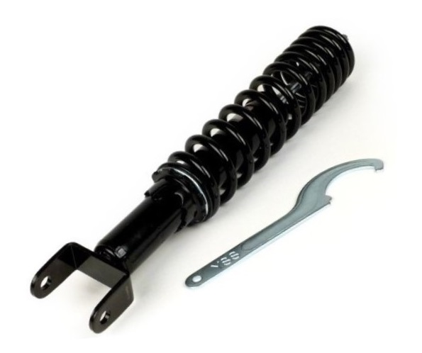 Rear shock absorver YSS black adjustable for Vespa PX, PE, V50, Primavera, T5 etc