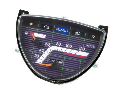 Speedometer LML for Vespa T5 125-150, GS 200, 120km/h, grey