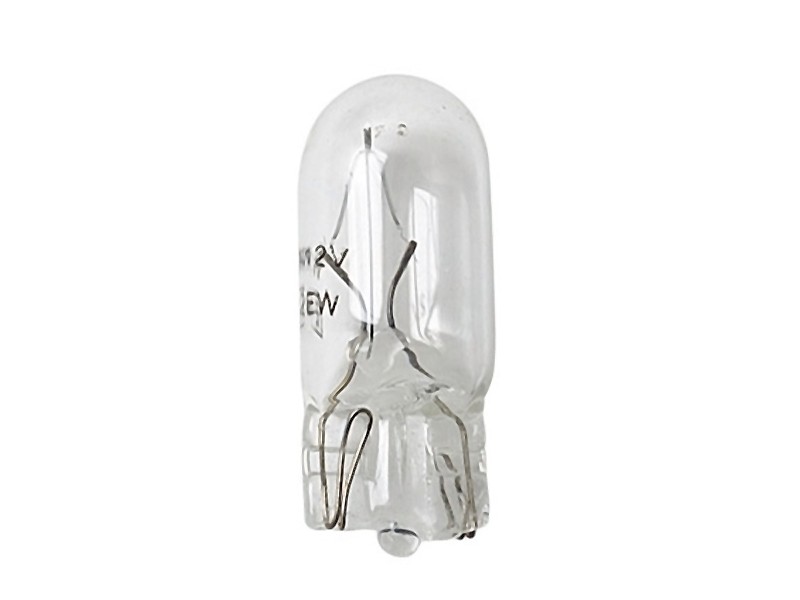 Bulb glasslamp base, 12V/5W W2, 1x9,5d.