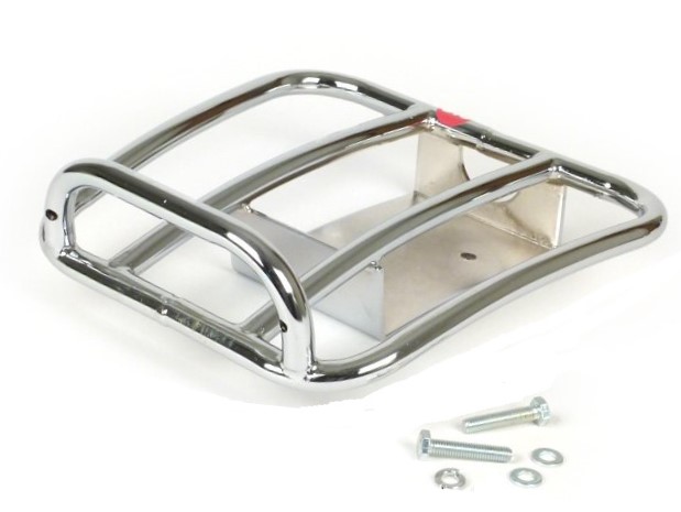 Luggage Carrier rear, SIP "70s" for Vespa GTS, GTS Super, GTV, GT 6, GT L 125-300ccm 4T LC chrome, load area: 21,5x21cm