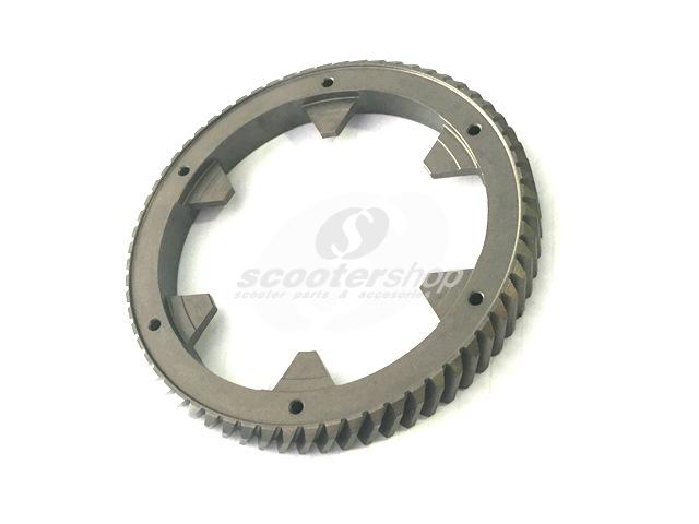 Gear 65 teeth, input shaft, for Vespa 200 Rally, P200E, PX200 E, `98. (for the fitting you will need the 02484)