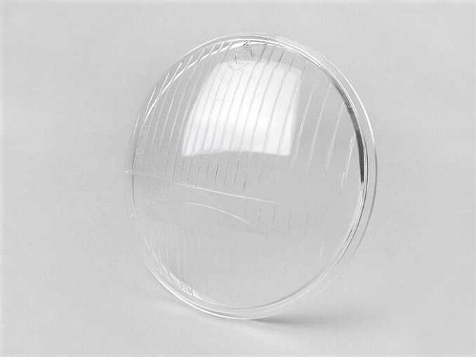 Headlamp Lens SIEM for Vespa 125 VNB3-6, Super, 150 Super, VB, VBA, VBB, VGL, GS 150, GS 160, Ø 115 mm, real glass.