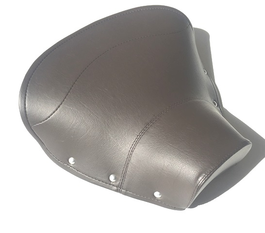 Cover Single Saddle front, dark brown, for Vespa VBB/VLB, width grab rail 24 cm.