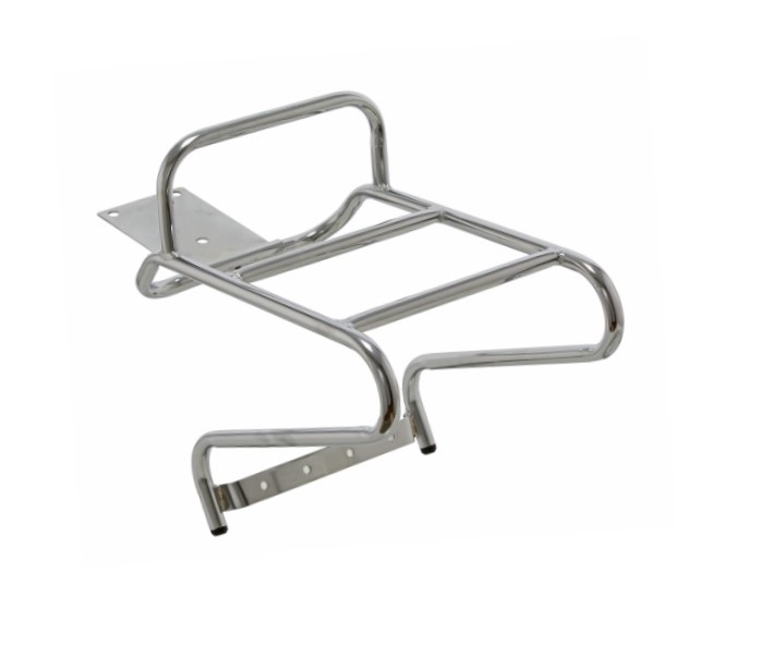 Luggage Carrier rear chrome for Vespa  PE-PX,T5, load area: 25x25cm