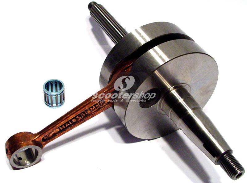 Crankshaft Malossi MHR with longer connecting rod for piston pin Ø 12mm for cylinders with modular head for Aprilia - Derbi - Gilera - Piaggio