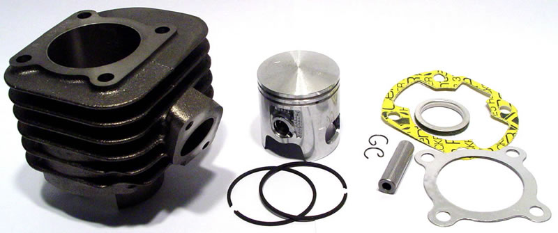 Cylinder Malossi Ø 47 with Ø 12 piston pin for Kymco. Iron cast. Without cylinder head.
