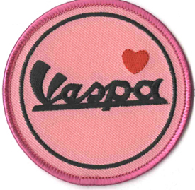 Ραφτό σήμα Pink Love Vespa.Ιδανικό για δώρο !!!