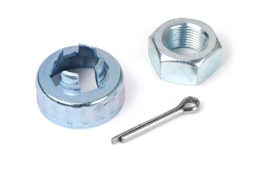 Set Nut (M16 mm, AF 24mm, h 13 mm), Locking Washer brake drum, cotter pin rear wheel